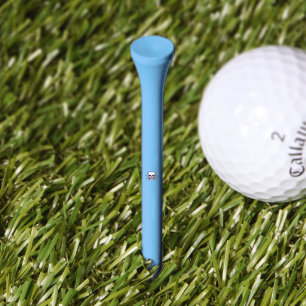 Skull n Bones white and blue golf tee