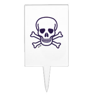 Skull n Bones white cake picks