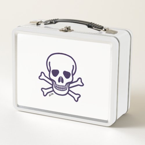Skull n Bones white lunchbox