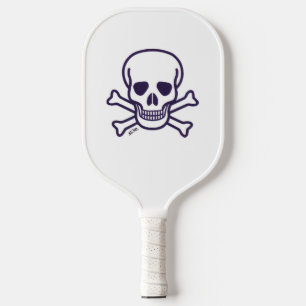 Skull n Bones white pickleball paddle