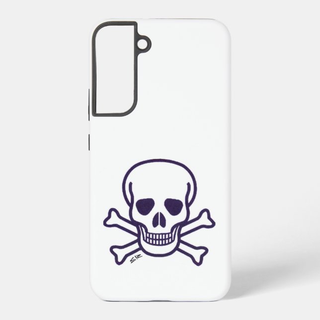 Skull n Bones white Samsung S22 Plus phone case (Back)