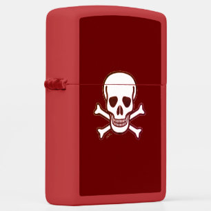 Skull n Bones Zippo red lighter