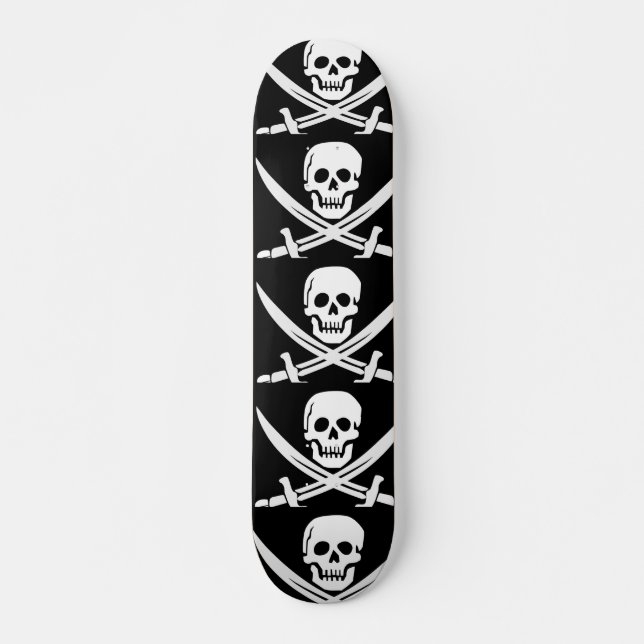 SKULL N CROSSBONES PIRATE SKATEBOARDS (Front)
