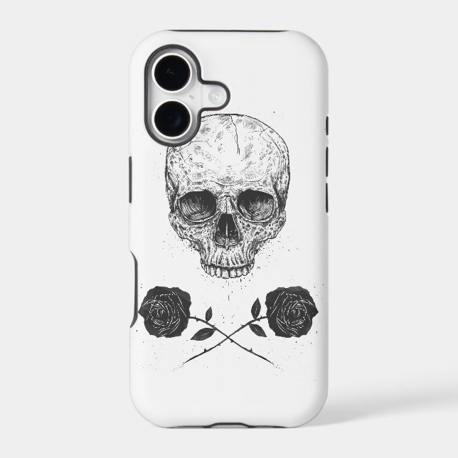 Skull N' Roses Iphone Case (Back)
