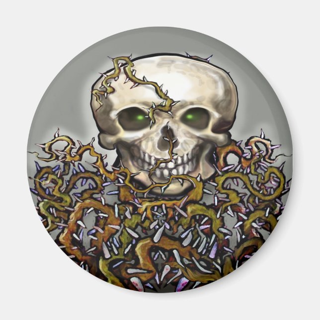 Skull-n-Thorns Magnet (Front)