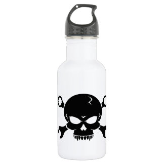 Skull 'n' Tools - Screw Pirate 2 (black) Stainless Steel Water Bottle