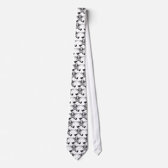 skull neck tie (Front)