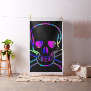 Skull,neon Fabric