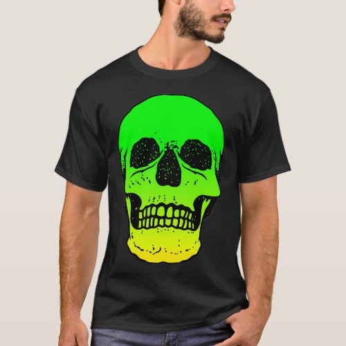 skull neon glow in dark 2 T_Shirt