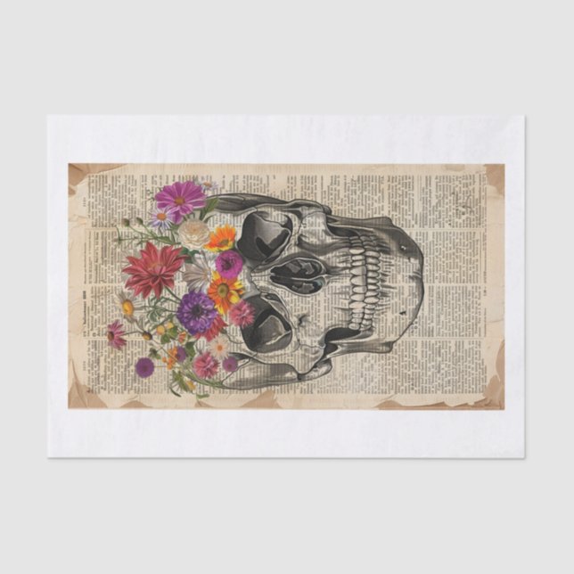Skull News1 Tissue Paper (Front)
