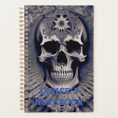 Skull Notebook Halloween notebook skull lovers Planner