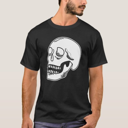 Skull Occult Dark Art Grunge Goth Gothic Aesthetic T_Shirt