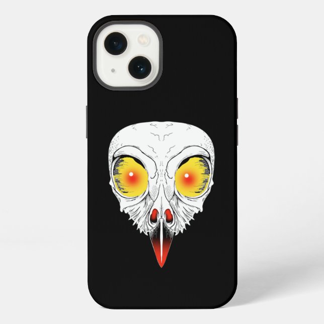 Skull of a bird of prey iPhone case (Back)
