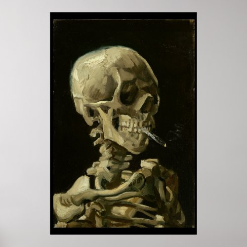 Skull of a Skeleton with Burning Cigarette188586 Poster