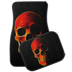 Skull of Flames Custom Car Mats
