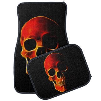 Skull of Flames Custom Car Mats