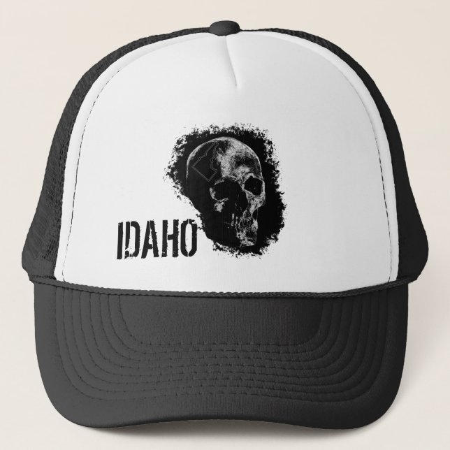 SKULL OF IDAHO TRUCKER HAT (Front)