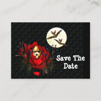 Skull Of Love And Bats Enclosure Card by Crazy_Card_Lady at Zazzle