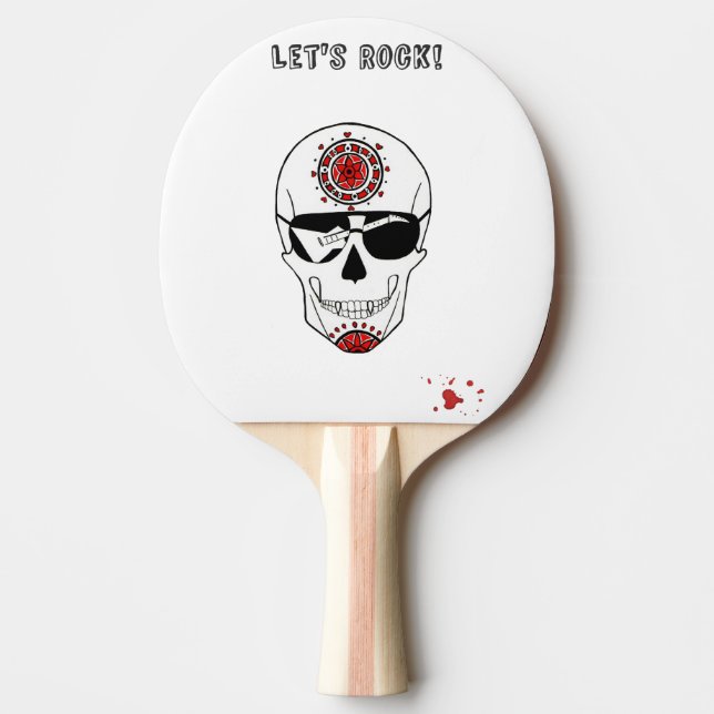 Skull of rock Ping-Pong paddle (Front)