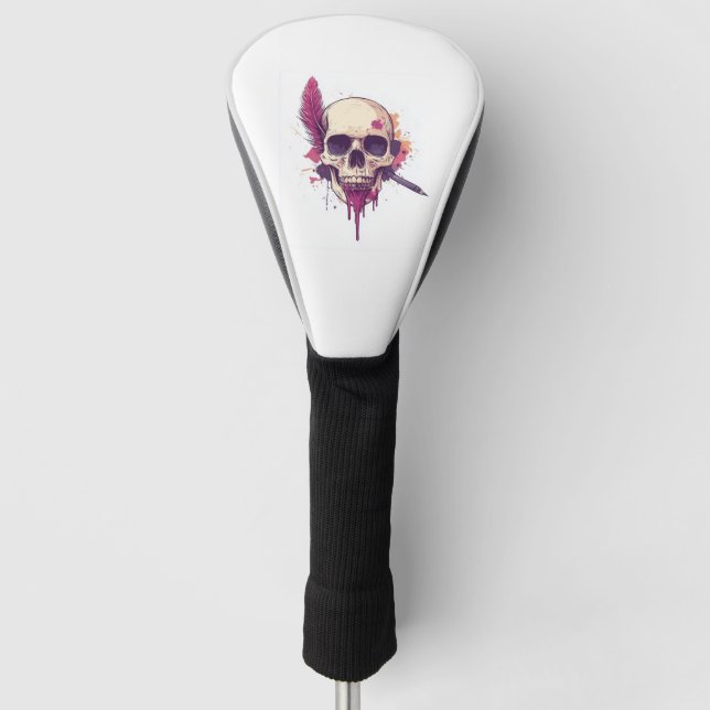 Skull of the Grim Poet Golf Head Cover (Front)