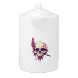 Skull of the Grim Poet Teapot