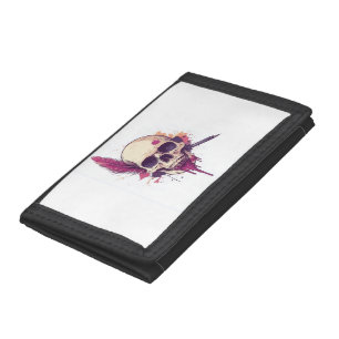 Skull of the Grim Poet Trifold Wallet