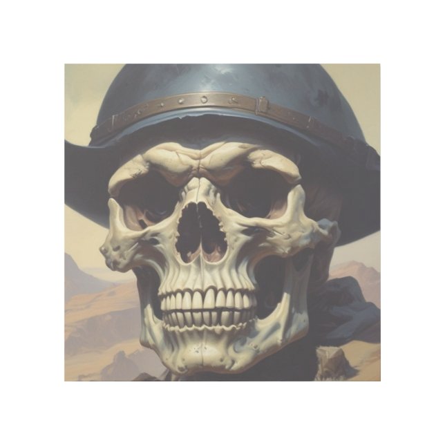 Skull Oil Painting Style Painting Illustration Gallery Wrap (Front)