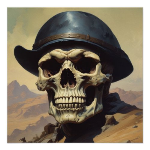 Skull Oil Painting Style Painting Illustration