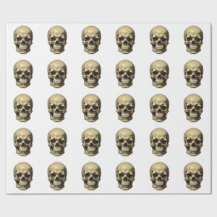 Skull Oil Painting Style Painting Illustration Wrapping Paper