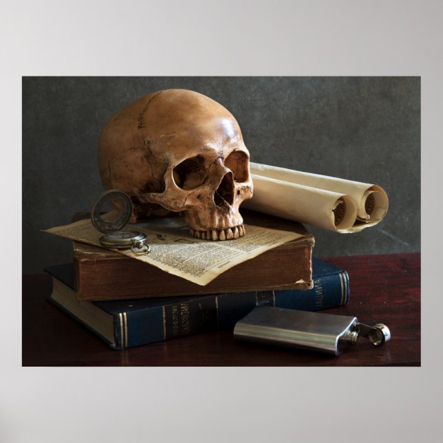 Skull on Books poster (Front)