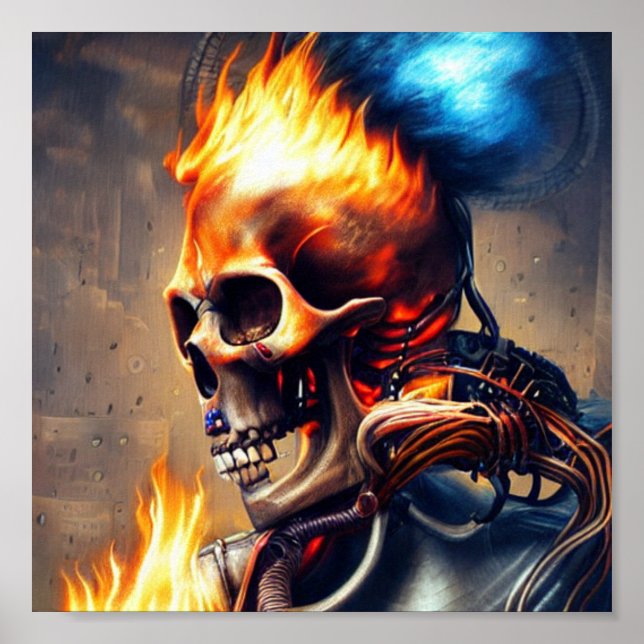 Skull on Fire  Poster (Front)