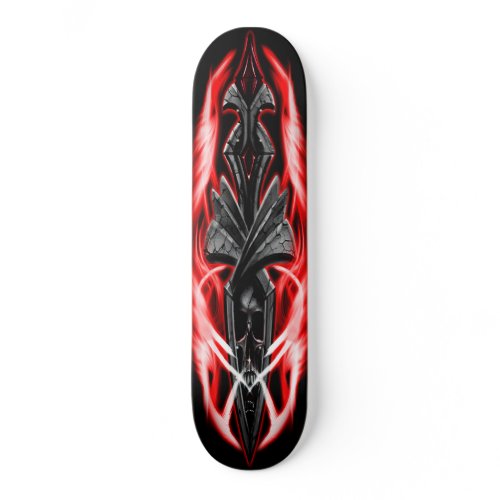 Skull ornament Red Skateboard