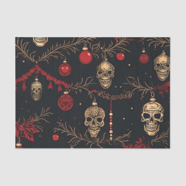 Skull Ornament Tissue Paper (Front)
