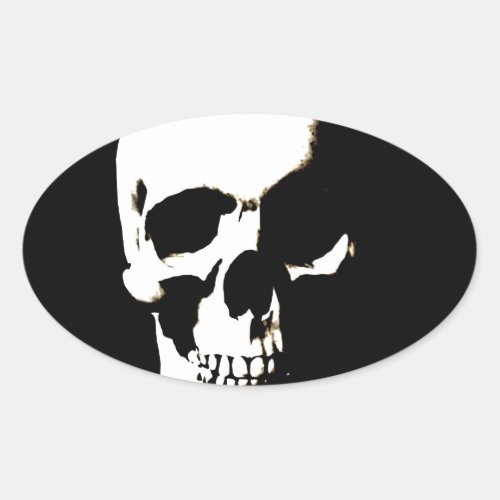 Skull Oval Sticker