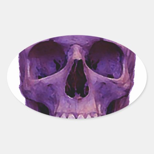Skull Oval Sticker