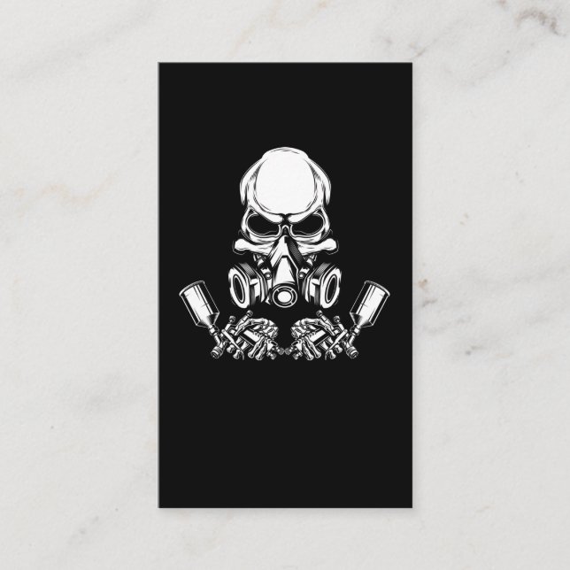 Skull Painter Car Painting Business Card (Front)