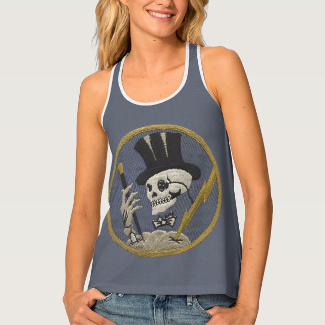 Skull Patch/Ride Like Hell Tank Top (Front)
