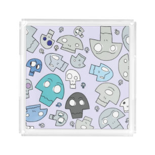 Skull Pattern Acrylic Tray