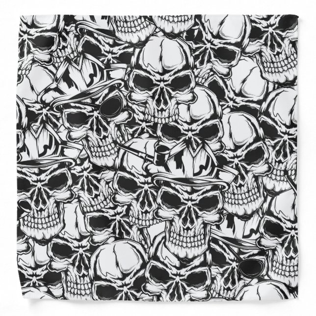 Skull Pattern Bandana (Front)