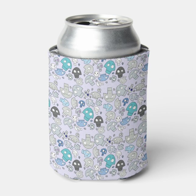 Skull Pattern Can Cooler (Can Front)