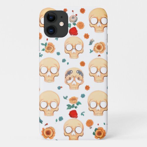 Skull Pattern iPhone 11 Case