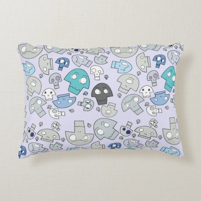 Skull Pattern Decorative Pillow (Front)