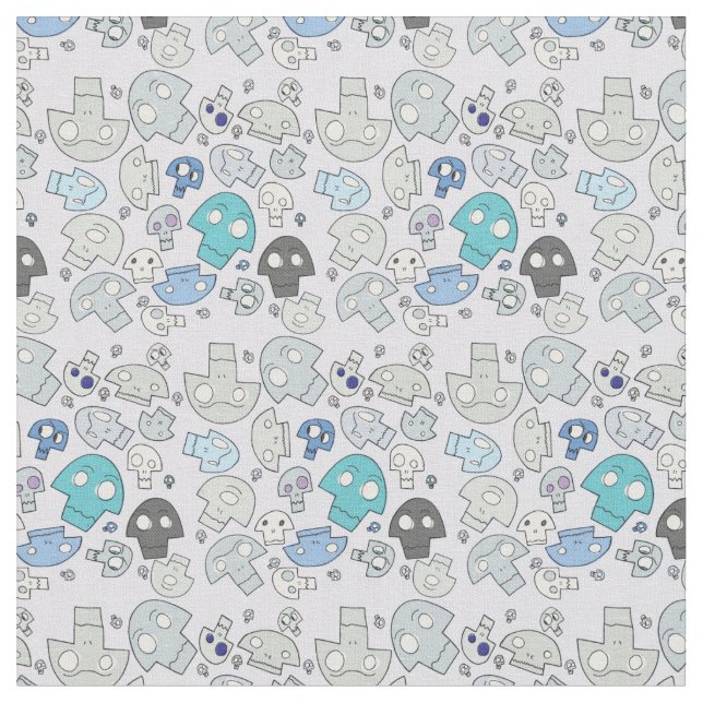 Skull Pattern Fabric (Close Up)
