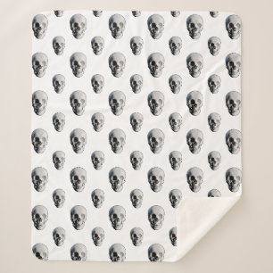 Skull Pattern Halloween Sherpa Blanket