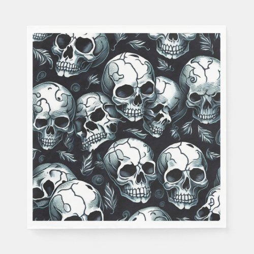 Skull Pattern Halloween themed Napkins