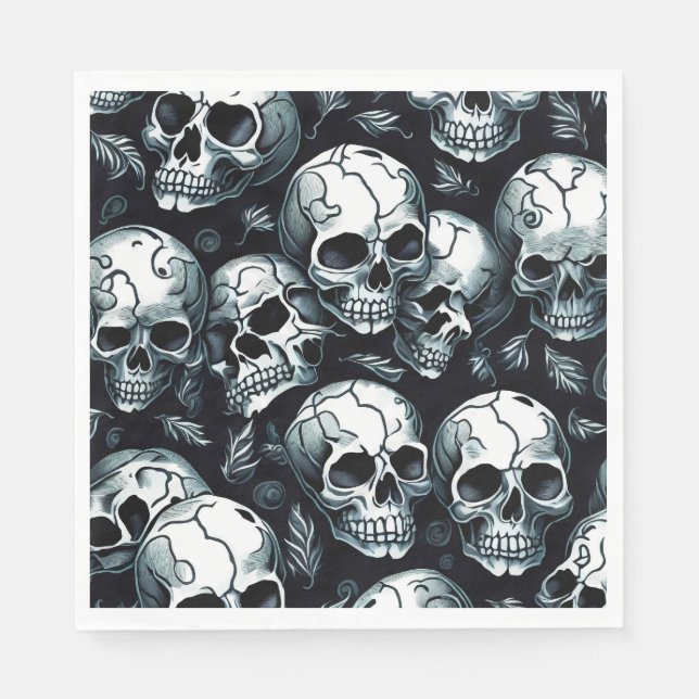 Skull Pattern Halloween themed Napkins (Front)