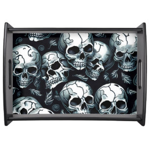 Skull Pattern Halloween themed Serving Tray