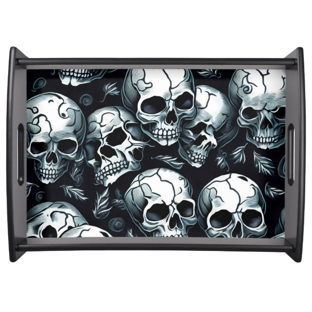 Skull Pattern Halloween themed Serving Tray (Front)