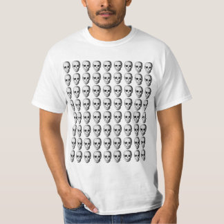 Skull Pattern in Black and White. T-Shirt
