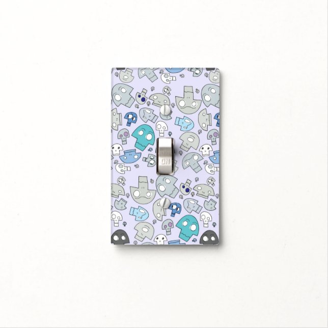 Skull Pattern Light Switch Cover (In Situ)